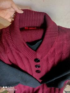 Mahroon Woolen Short Dress