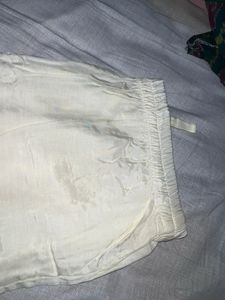 Cream Muslin ethnic Trousers