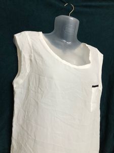 Mango White Plain Top
