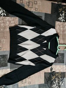 ◼️Argyle Pattern Long Sleeve Top ▪️◾