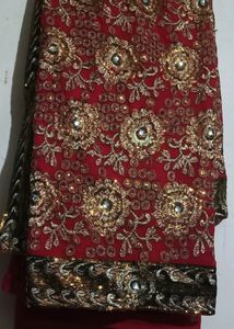 Heavy work wedding saree for Bride