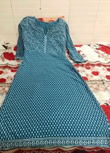 Blue Printed Kurta