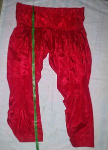 Red Floral Print Kurta Creap Silk