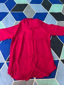 Magenta Button-Down Top