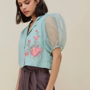 Floral Embroidered Top