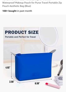 Blue Waterproof Makeup Pouch