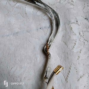Silver Metallic Shoulder Bag