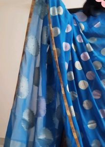 Unique Blue Sari.