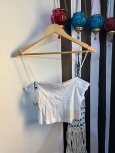 Zara String Cami Strappy Crop Top