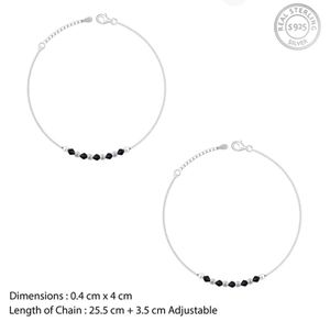GIVA 925 REAL SILVER gypsy Anklet (1 Unit)