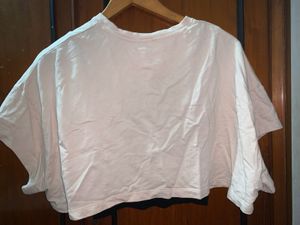 Oversized Crop T-shirt With Camisole