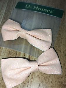 Pink Hair Bow Clips (Set of 2)