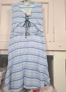 New Striped Girls Dress With Tag