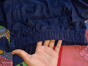 Stylish Navy Blue Ruffle Sleeve Top