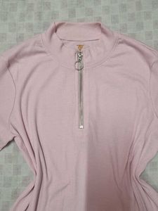 Bodycon Pink Sporty Top in size M