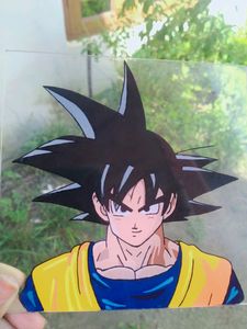 Goku Anime Glass Painting 💙