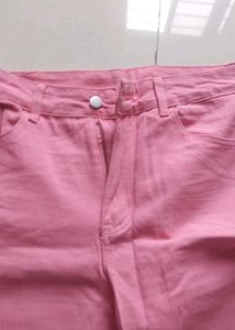 Pink Flared Jeans