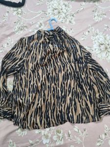 Animal Print Long Sleeve Top
