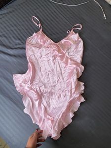 Silky Pink Lingerie Bodysuit