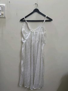 Floral Print White Dress