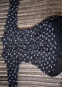 Feather Print Blouse