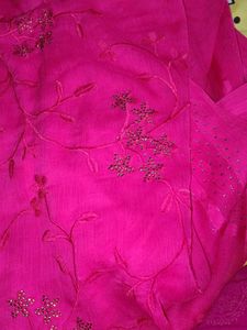 Pure Chiffon Thread Work New Saree