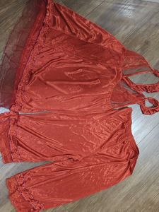 Vintage Rust Two-Piece Lingerie Set