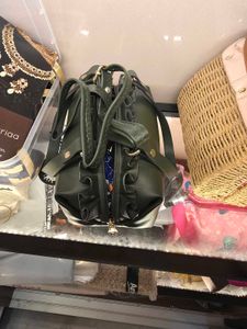 Mehndi Green Leather Sling Handbag