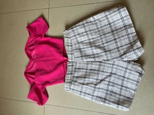 Hot Pink Ribbed Off Shoulder