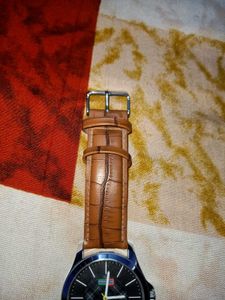 Peter England Brown Leather Watch