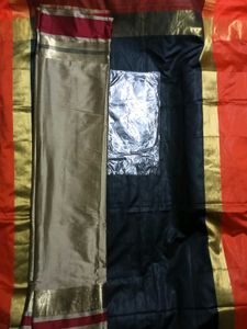 BrandNew ElegantBeige CottonSilkSaree+UnsticheBlou