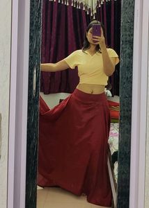 Maroon Long Skirt 😍Ethnic Plus Party Wear