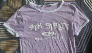 Lilac Crop Tee