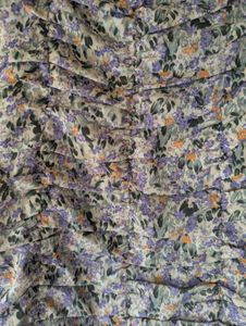 Floral printed ruched sheath mini Dress