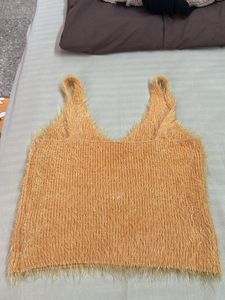 Fuzzy Orange Tank Top