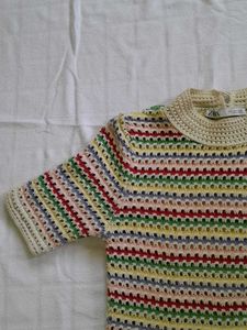 Zara Crocheted Striped Top
