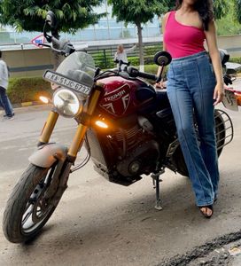 Hot pink one shoulder top