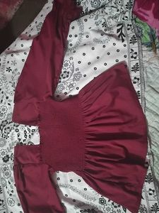 Maroon Long Sleeve Top