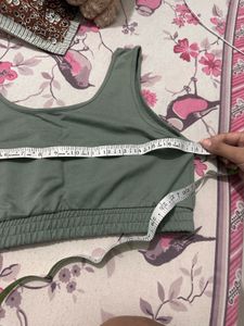 Cute Green Crop Top, Bust-34/32