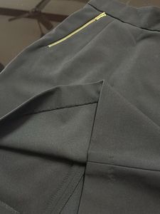 Chic Black Skirt with Gold Zippers