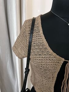 Brown Front Tie-up Top
