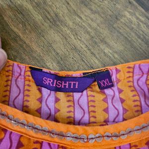 Retro Orange &amp; Pink Top