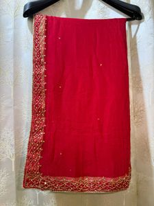 Chiffon Red Saree