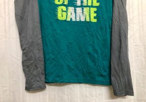 Athletic Sea Green Long Sleeve T Shirt