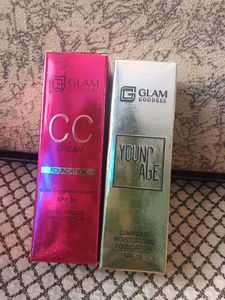 Glam Goddess CC Cream Foundation And Young Age Cre