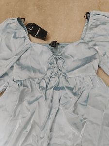 New Party Shimmery Blue Dress