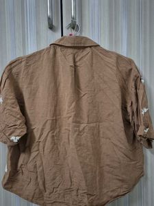 Brown Floral Top