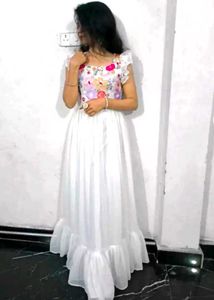 Floral White Dress