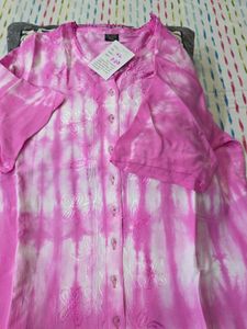 Pink Tie-Dye Kurta