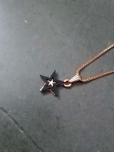 Copper Plated Chain With Star Pendent